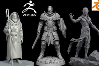 create high quality 3d anime figurine toy and action figure resin printing
