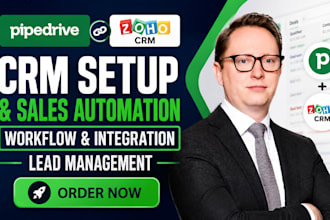 setup pipedrive crm zoho crm sales automation workflow integration lead crm