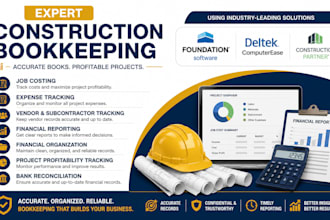do construction bookkeeping in foundation, deltek, and construction partner
