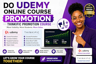do udemy online course promotion thinkific promotion course