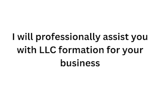 professionally assist you with llc formation  for your business