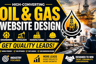 oil and gas website engineering petroleum logo, manufacturing contractor leads