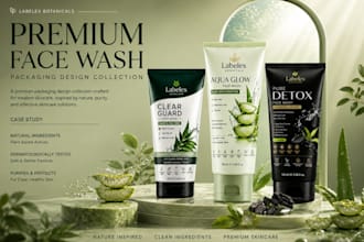 design luxury skincare labels and beauty product packaging