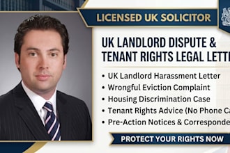 draft a UK landlord dispute letter for repairs, deposits, or breach