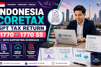 prepare indonesia coretax spt 1770 and 1770 ss tax return