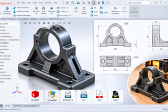 design 3d printable functional part and product cad in solidworks or fusion 360