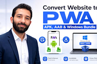 convert website to mobile app or desktop application