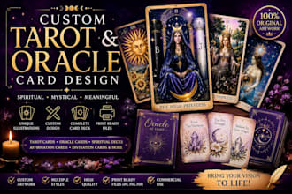 create custom tarot card illustrations and tarot deck artwork