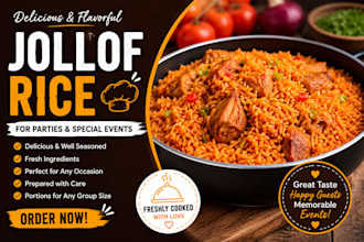 cook delicious jollof rice for parties and special events