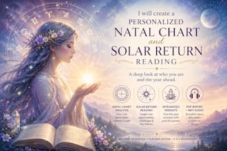 create a personalized western natal chart and solar return reading