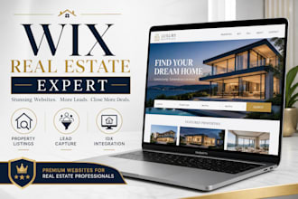 design a wix real estate website with property listings and bookings
