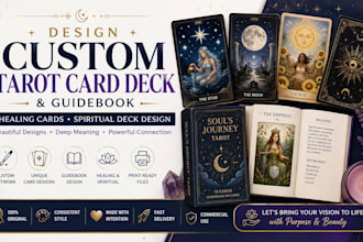 design  custom tarot card deck and guidebook healing cards spiritual deck design