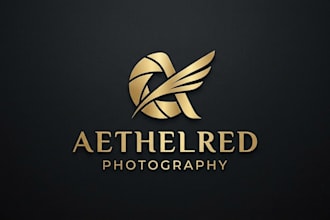 design a premium camera logo for photography brand