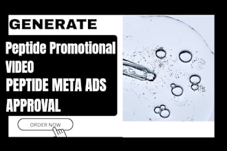 create peptide promo videos, meta ads and google ads