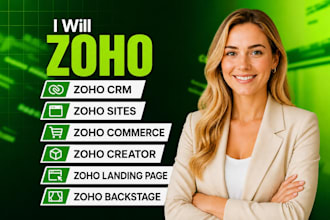 zoho crm zoho sites zoho commerce zoho creator zoho landing page zoho backstage