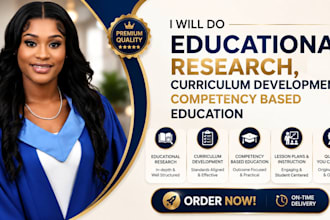 do educational research, curriculum development, competency based education