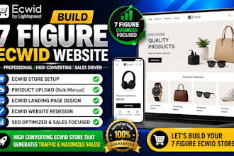 build high converting ecwid store upload products redesign ecwid landing page