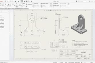 create technical drawing, gdt, iso 2d manufacturing drawing, dwg solidworks