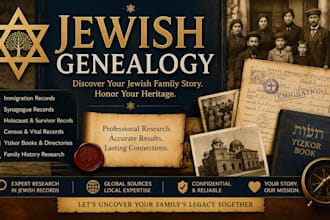 do family history, family tree and genealogy research for your jewish ancestry