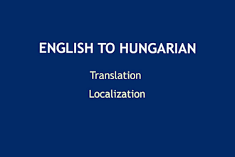 translate english to hungarian and localize