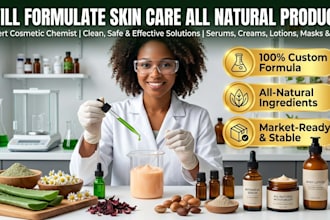 formulate skincare and all natural products