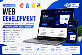 create a responsive website with python backend