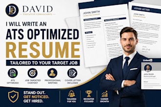 review, design ats CV, optimized resume that will be tailored to your target job