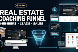 build real estate coaching membership funnel online course funnel in 24 hours