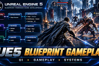 develop unreal engine 5 blueprint game UI game play system