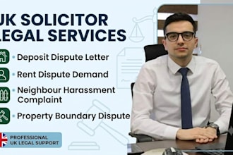 draft a UK tenancy deposit or rent dispute legal demand letter