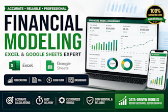 create a business financial model in excel or google sheets