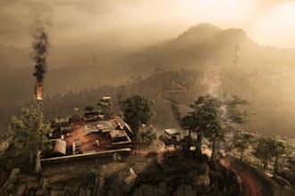 create 3d game terrain, scenes, zones and level design in unreal engine or unity