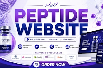 build peptide website fda compliant research peptide ecommerce mobile app store