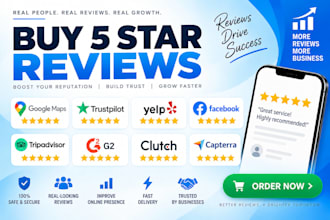 review your google maps, g2, clutch, capterra any website