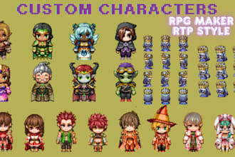 create rpg maker mv mz rtp style sv battler sprites