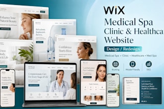 design wix medical spa website wix clinic website wix healthcare med spa website