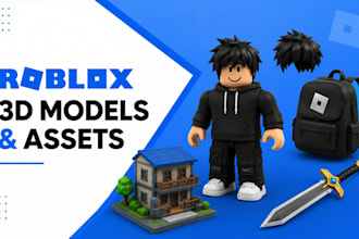 create custom roblox 3d models, assets, props and accessories