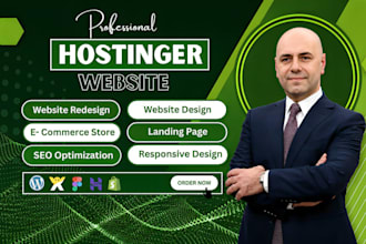 professionally setup hostinger hosting, domain and wordpress website
