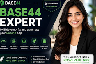 base44 expert base44 bug fixing, automation mvp design, base44 app development