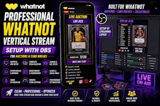 set up your whatnot vertical stream with obs