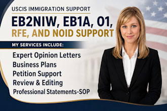 write eb2 niw expert opinion letters and business plans for uscis petitions