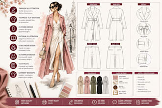 create editorial fashion illustrations for magazines and brands