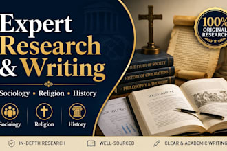 write history, sociology, religion and theology research content