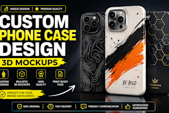 design custom phone cases with realistic 3d product mockups