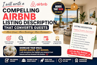 write a compelling airbnb listing description that converts guests