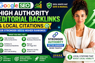 high authority editorial backlinks and local citations for SEO