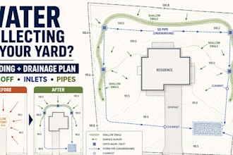 prepare yard drainage grading and stormwater permit plans