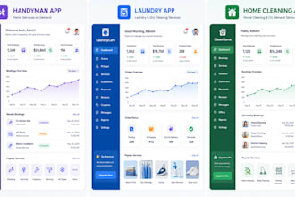 build handyman app, home service app, laundry app, home cleaning app, on demand