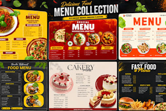 design modern restaurant and cafe menu