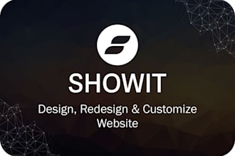 design, redesign or customize showit website or showit template